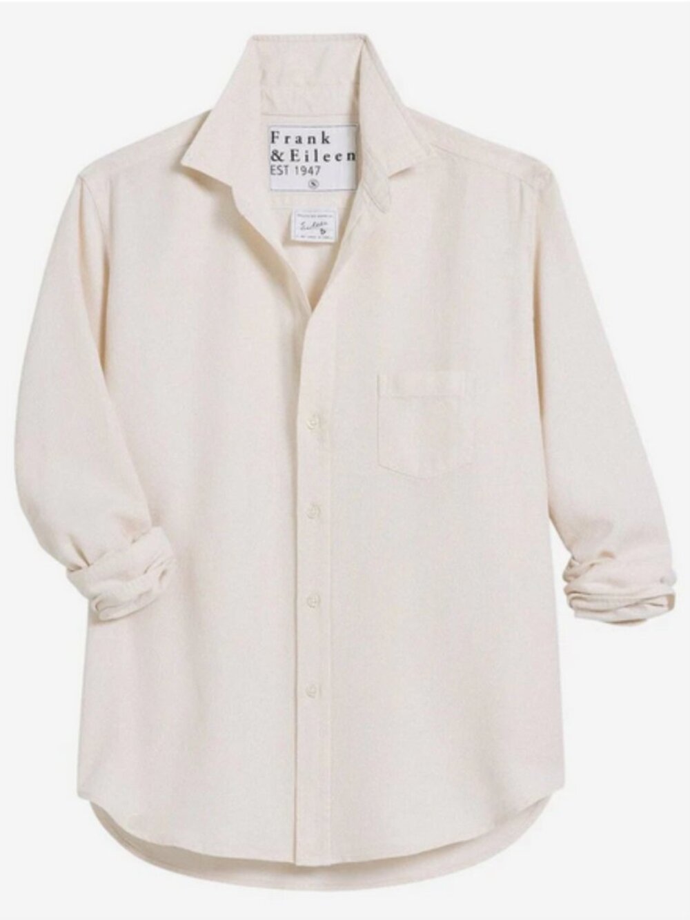 FRANK & EILEEN Eileen Italian cotton - Cream & Gold Glitter
